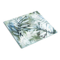 GLASPLATTE 60x52 cm Blätter - Grün, Glas (60/0.4/52cm) - TULUP