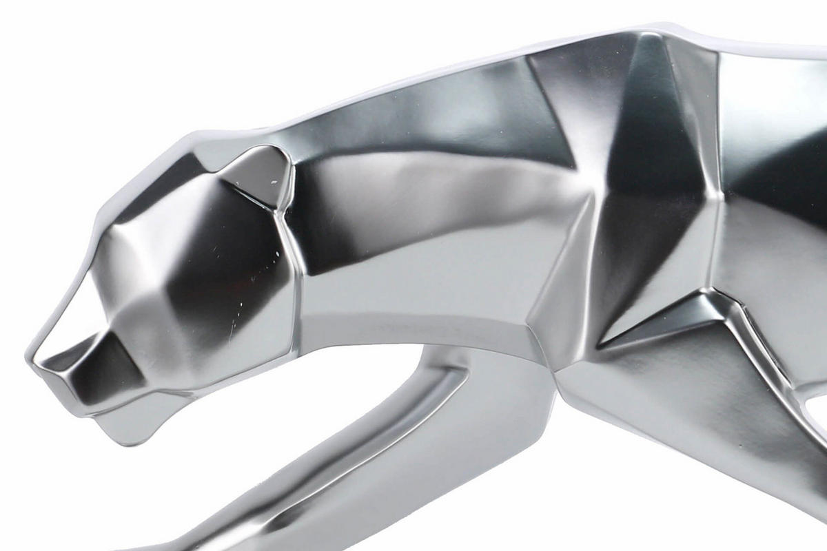 SKULPTUR Silber 48/15 cm - Silberfarben, Stein (48/15/11cm) - KUNSTLOFT