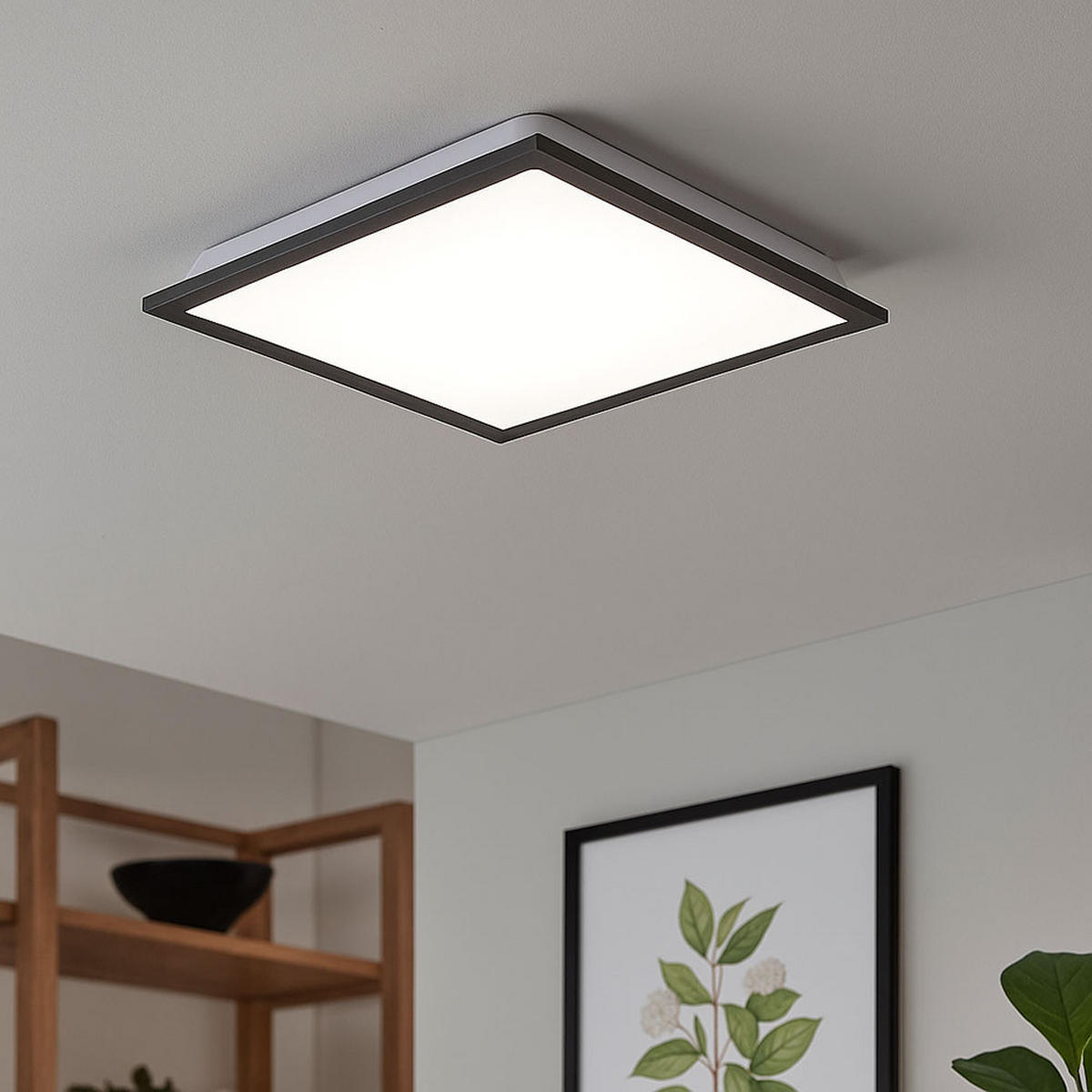 LED DECKENLEUCHTE, Weiß, quadratisch - Weiß, Metall (30/30/6cm) - Globo Lighting
