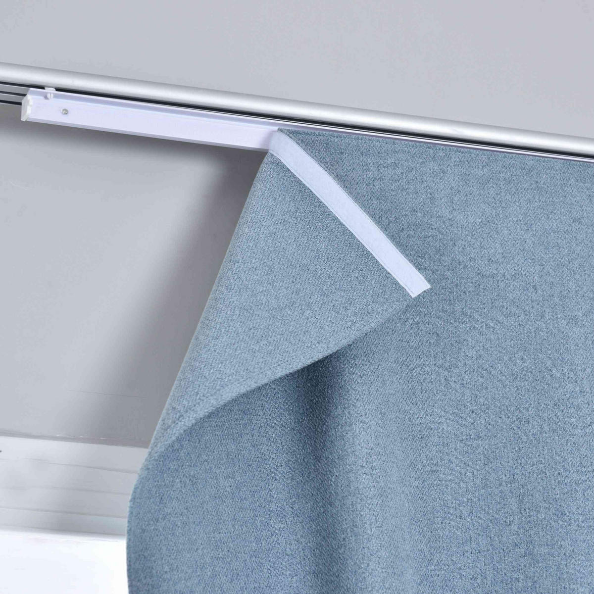 VORHANG MÜNCHEN DARK HxB 245x60 cm Blau - Blau, Textil (60/245/245cm) - Gardinenbox