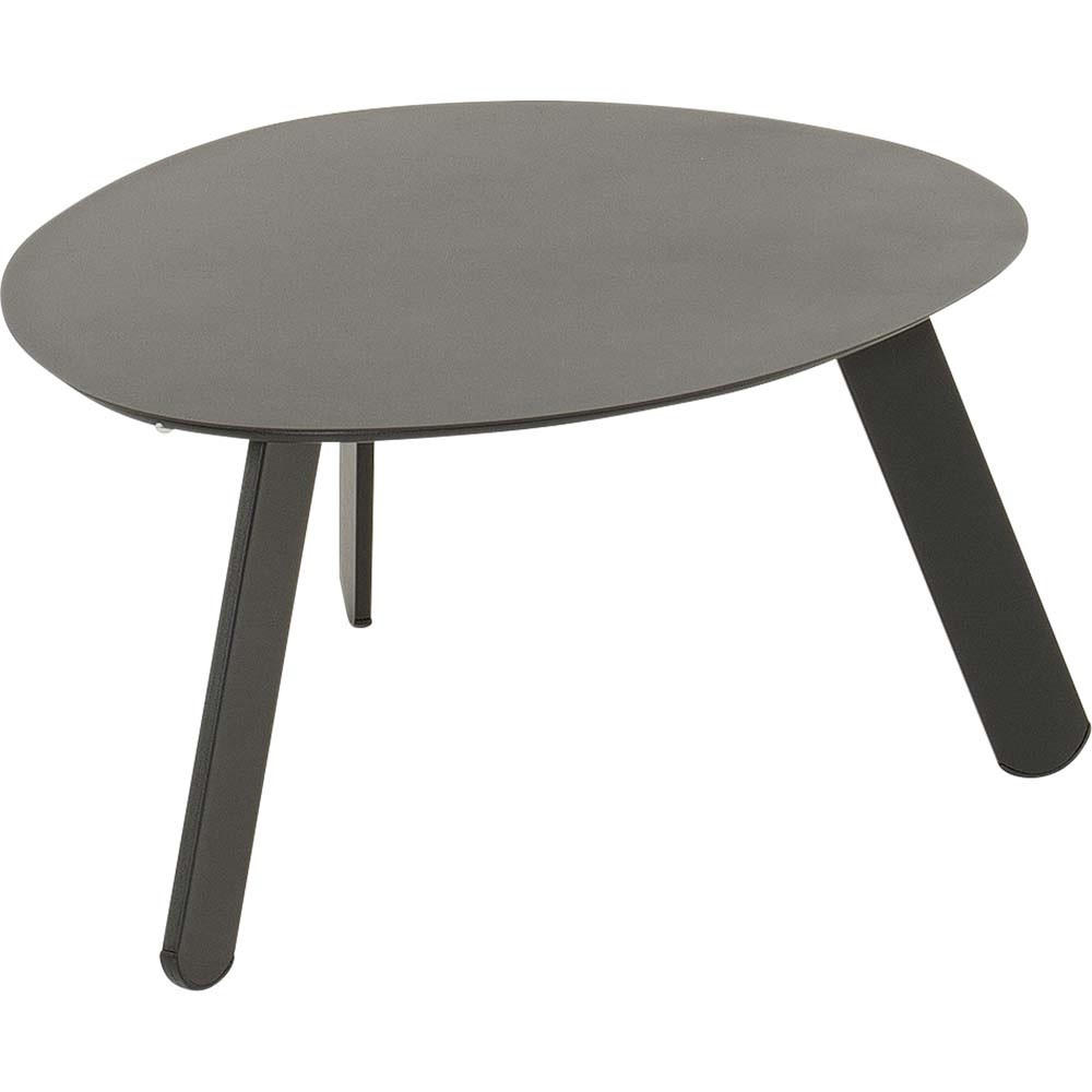 BEISTELLTISCH Tiki - Schwarz - 55/46/28 cm - Schwarz, Metall (55/46/28cm) - Lesli Living