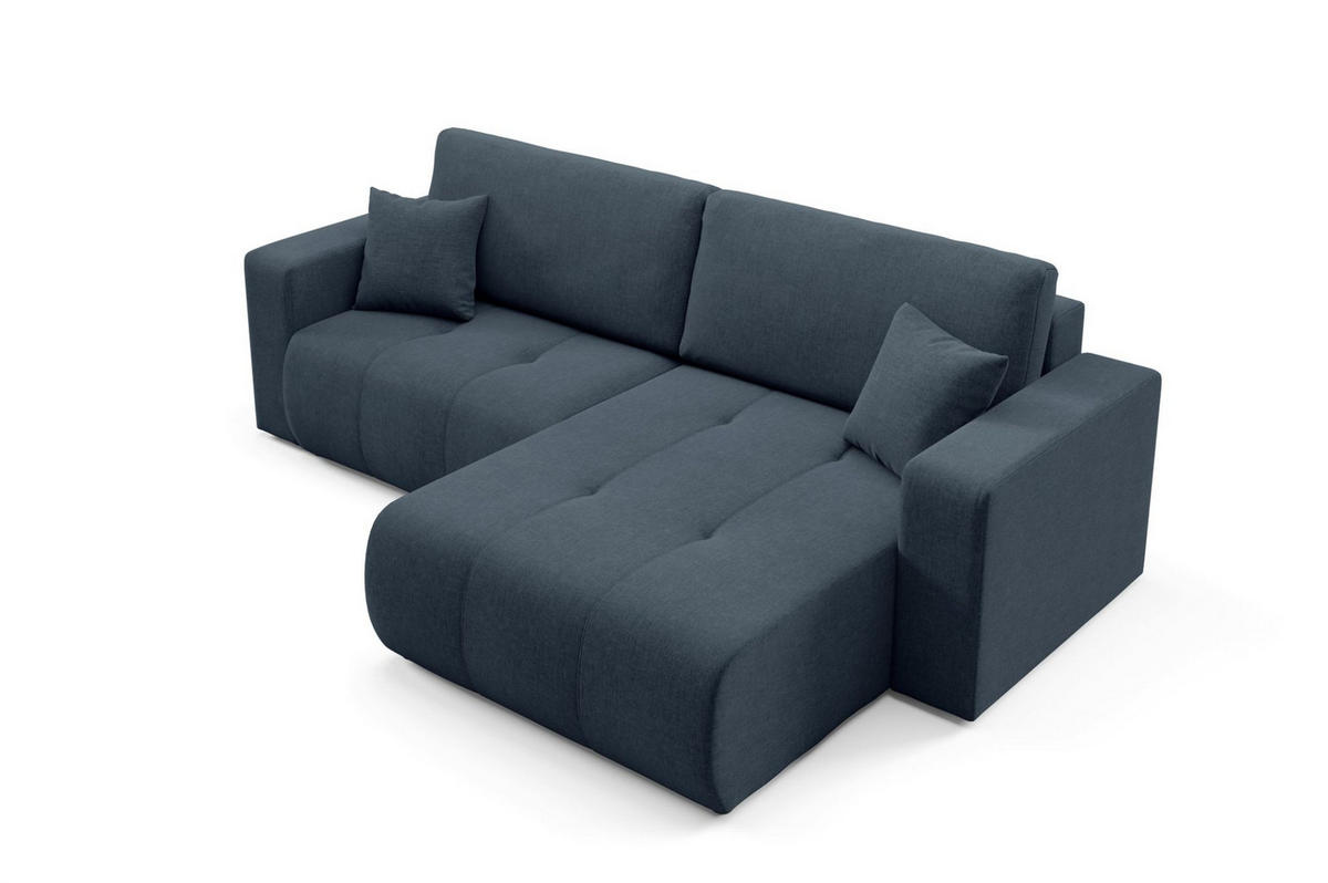 ECKSOFA Augusto - Blau, Holzwerkstoff/Textil (244/149cm) - Fun Möbel