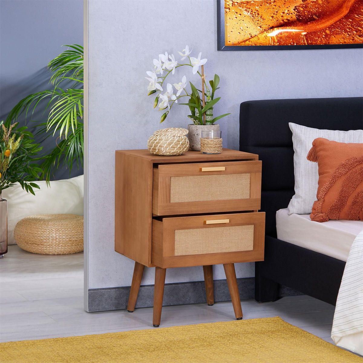 NACHTTISCH WAMAN - Braun, Holz (40/57/36cm) - CARO-Möbel