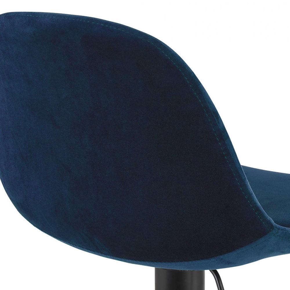 BARHOCKER Blau 45x107x45cm - Blau/Schwarz, Textil/Metall (45/107/45cm) - AlterEgo