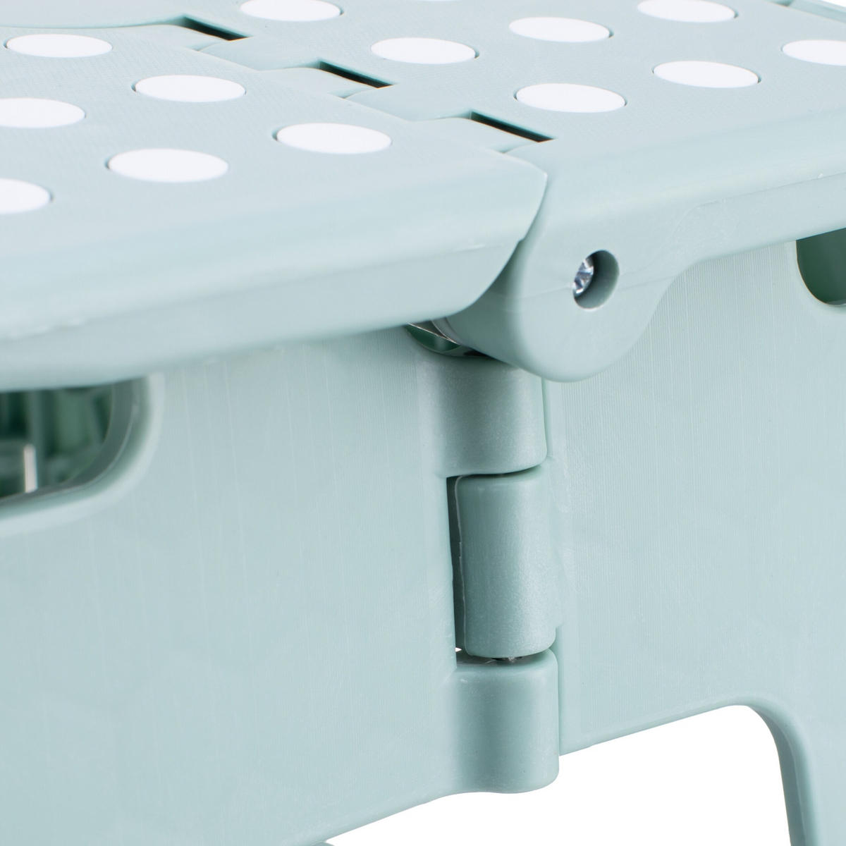 KLAPPHOCKER - Hellblau, Kunststoff/Textil (39/39/32cm) - Relaxdays