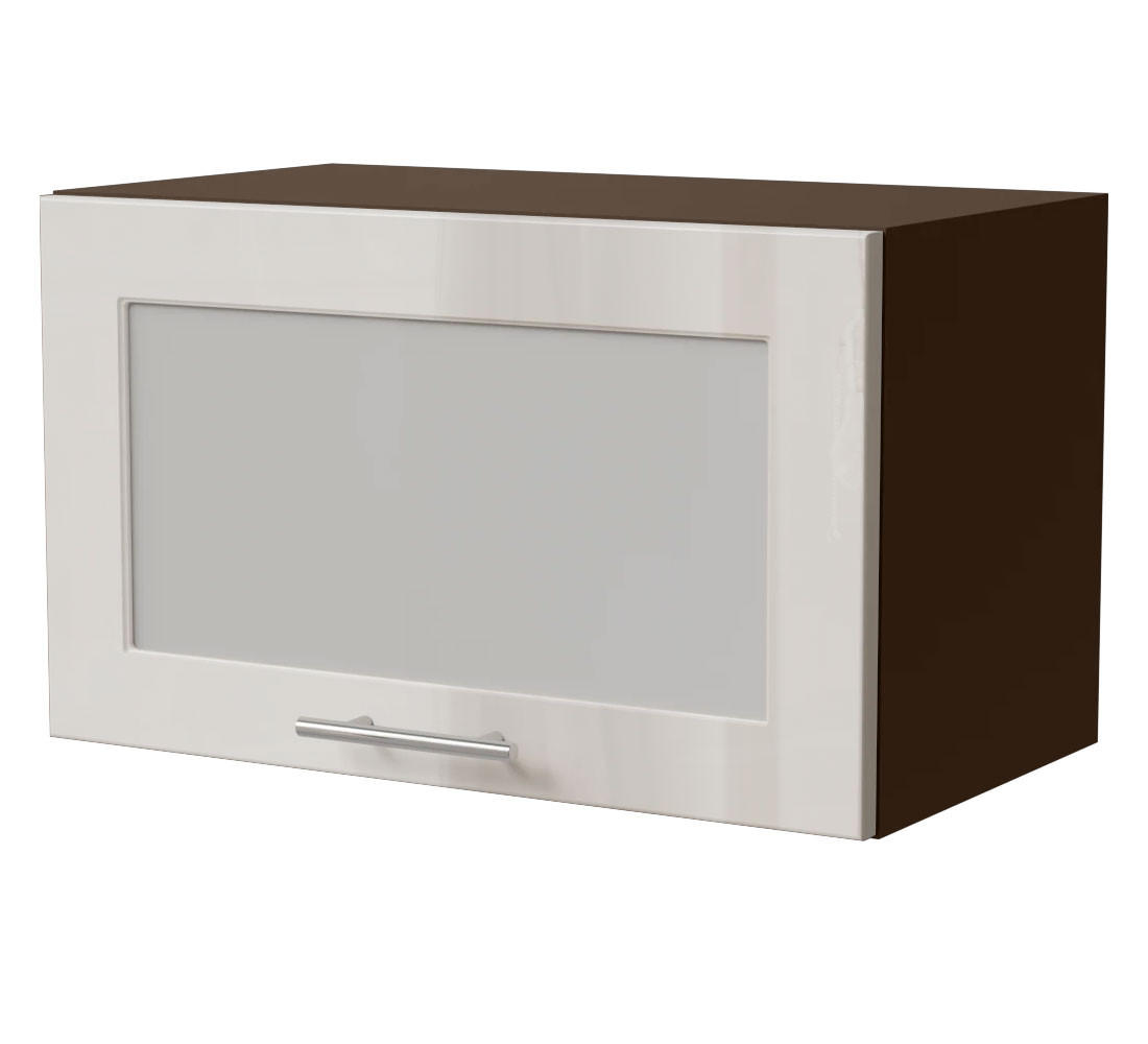 Feldmann-Wohnen Klapphängeschrank Creme, Dunkelgrau 60x36x32.5 cm
