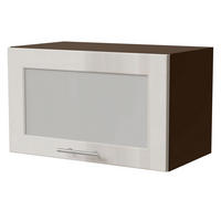 KLAPPHÄNGESCHRANK Brerra W4BS/60 Lava / RAL 9001 creme Hochglanz 60 / 32,5 / 36cm - Dunkelgrau/Creme, Holz/Holzwerkstoff (60/36/32.5cm) - Feldmann-Wohnen