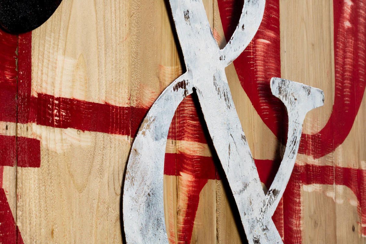 HOLZBILD Rot 60/60 cm - Rot/Braun, Holz/Metall (1.68/60cm) - KUNSTLOFT