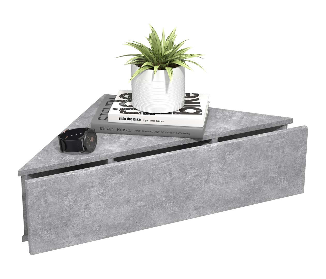 NACHTKÄSTCHEN 60/15/42,4 cm  in Grau  - Grau, MODERN, Holzwerkstoff (60/15/42,4cm) - MID.YOU