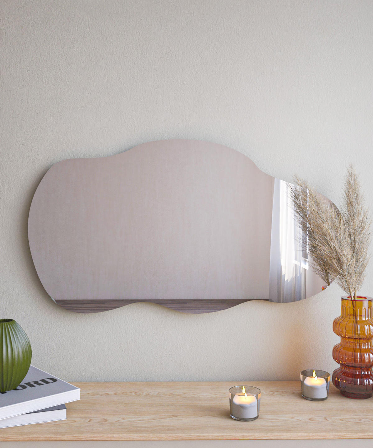 WANDSPIEGEL BABY OS 91157 - Silberfarben, Glas/Holzwerkstoff (40/72/2cm) - moebel17