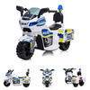 ELEKTROMOTORRAD Polizei weiß 3 Räder Scheinwerfer Musikfunktion - Weiß, Kunststoff (77/42/50cm) - Chipolino
