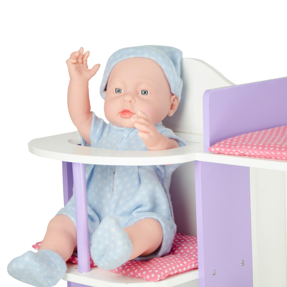 PUPPEN-WICKELTISCH, Mehrfarbig, 98cm - Multicolor, Holzwerkstoff (48/98/58cm) - Teamson Kids
