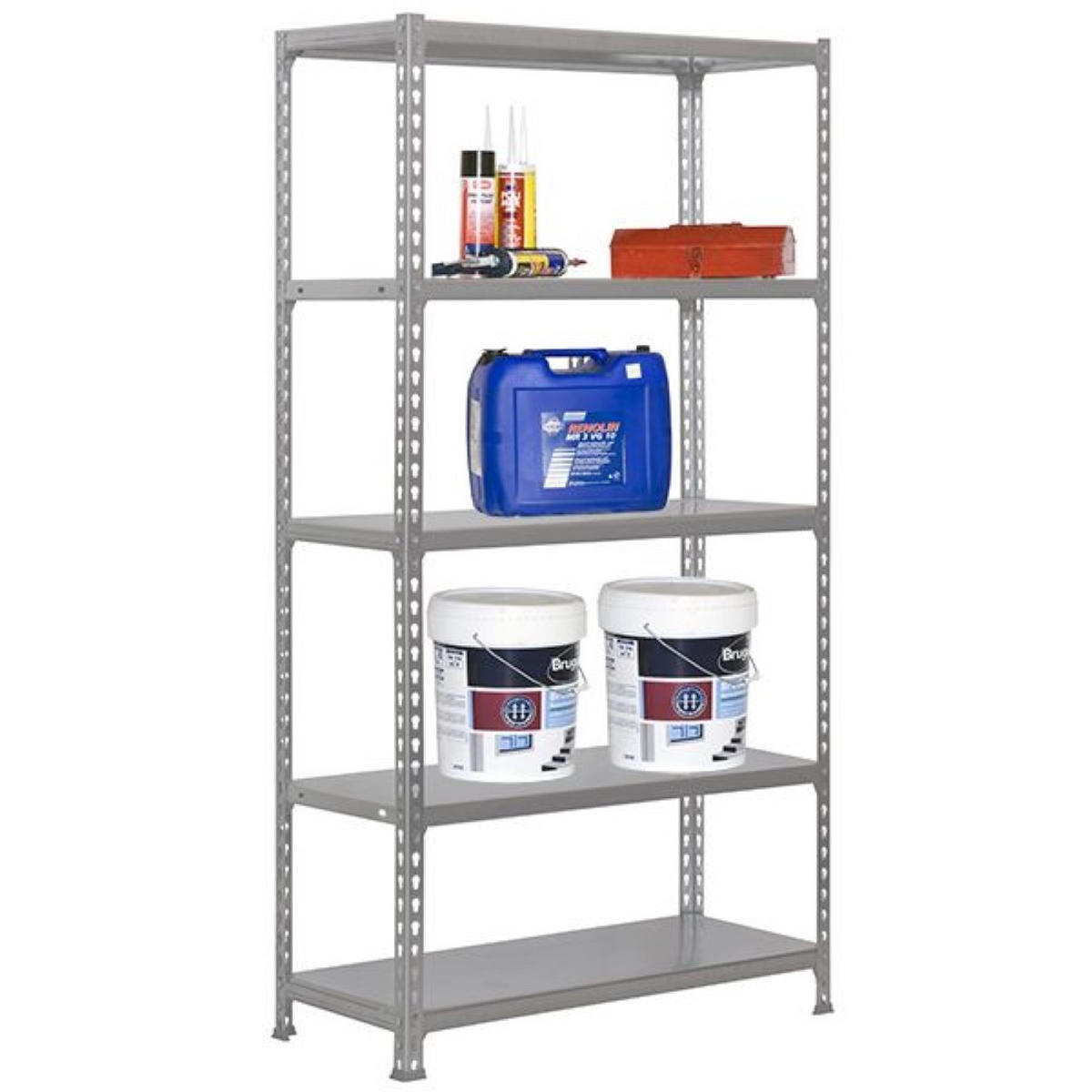 SCHWERLASTREGAL Metal Shark HxBxT 180 x 80 x 40 cm Fachlast 180 kg Grau - Grau, Metall (80/180/40cm) - PROREGAL