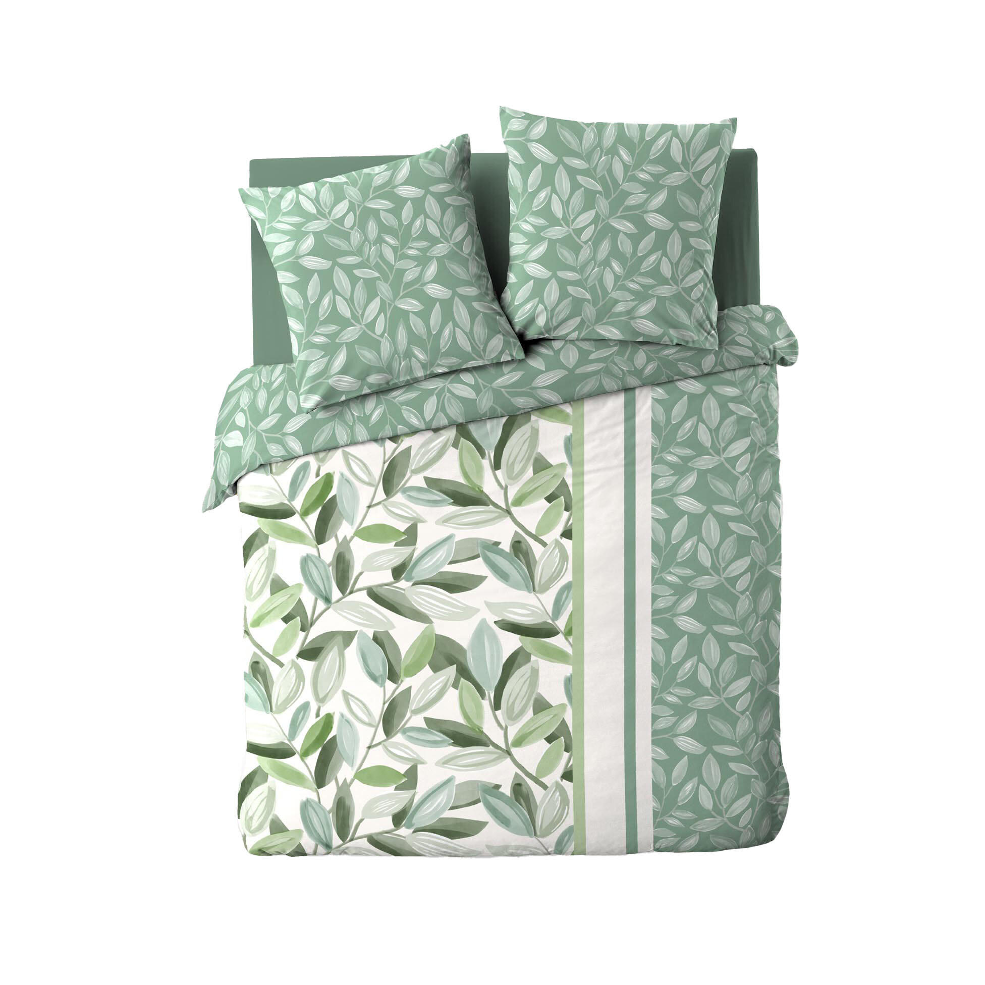 BETTWÄSCHE Eleonore 240/220 cm - Grün, Naturmaterialen (220/240cm) - Douceur d´intérieur