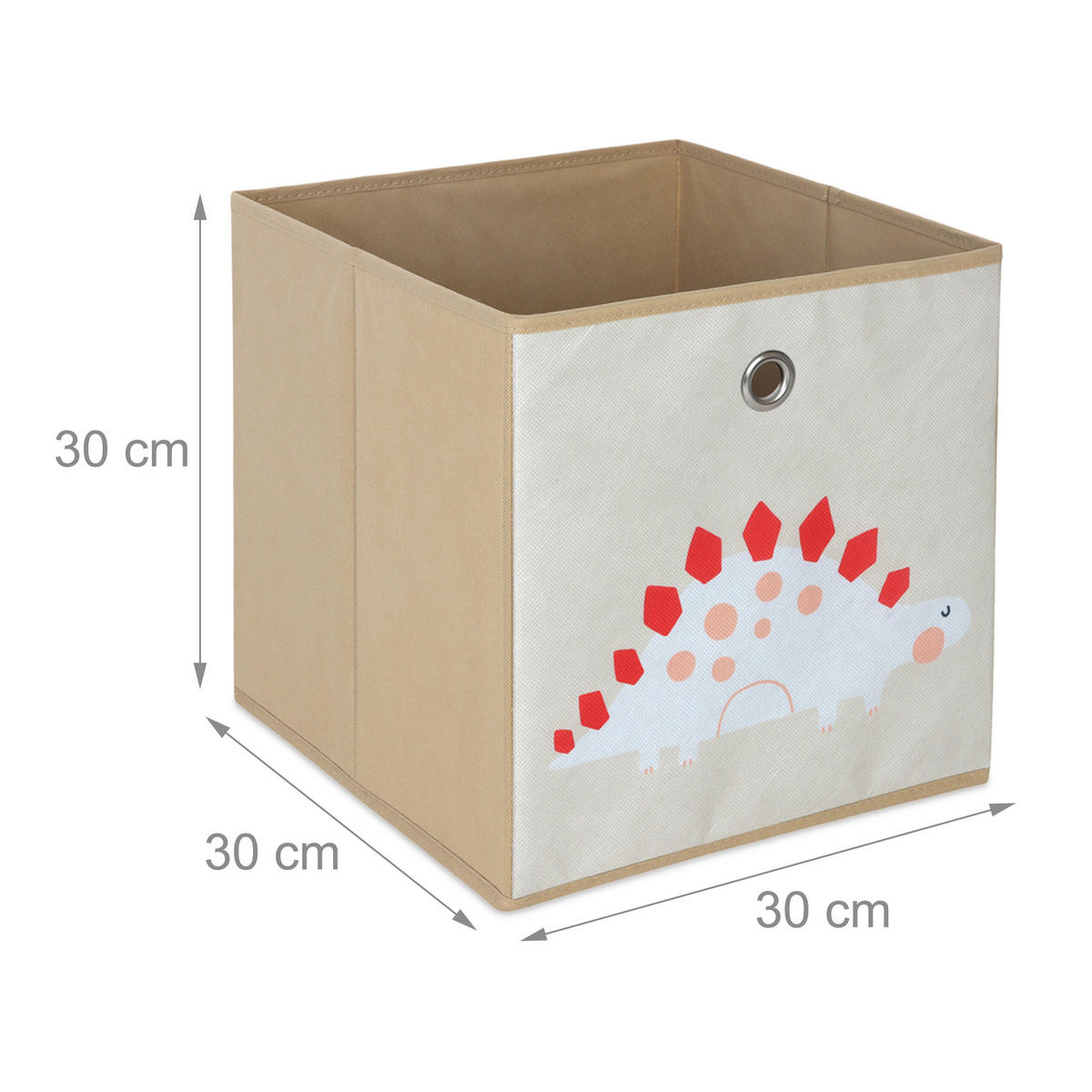 4xKINDERAUFBEWAHRUNGSBOXEN - Multicolor, Wellpappe/Textil (30/30cm) - Relaxdays