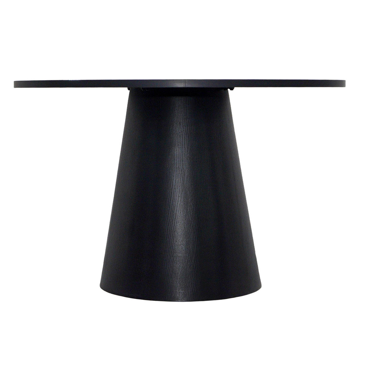 ESSTISCH, schwarzes Holzeffekt - Schwarz, Holz (120/120/75cm) - Oviala