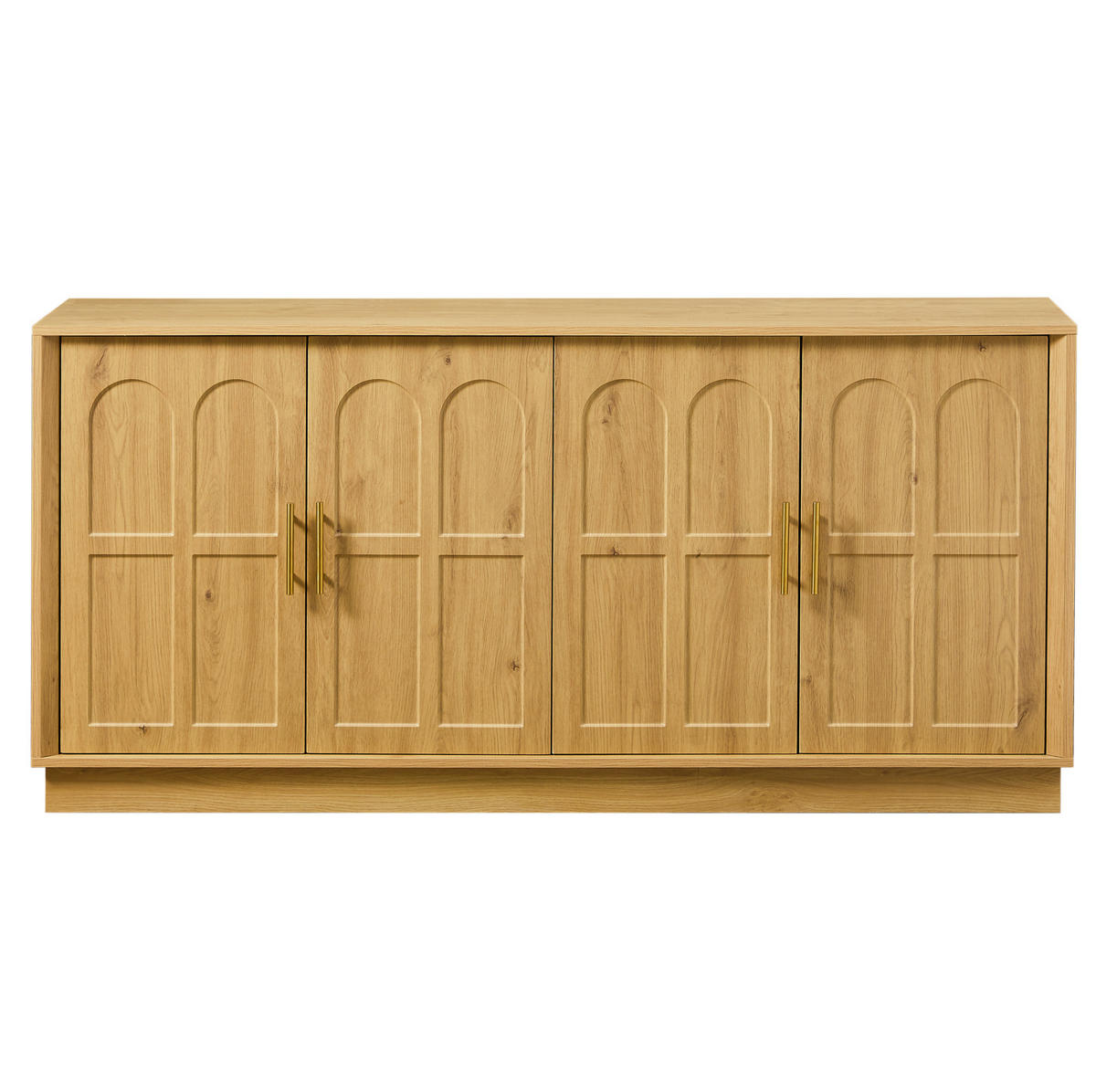 SIDEBOARD 169/40/80 cm aus MDF mit geschwungener Front Naturfarben - Naturfarben, Holzwerkstoff (169/80/40cm) - Modenvie