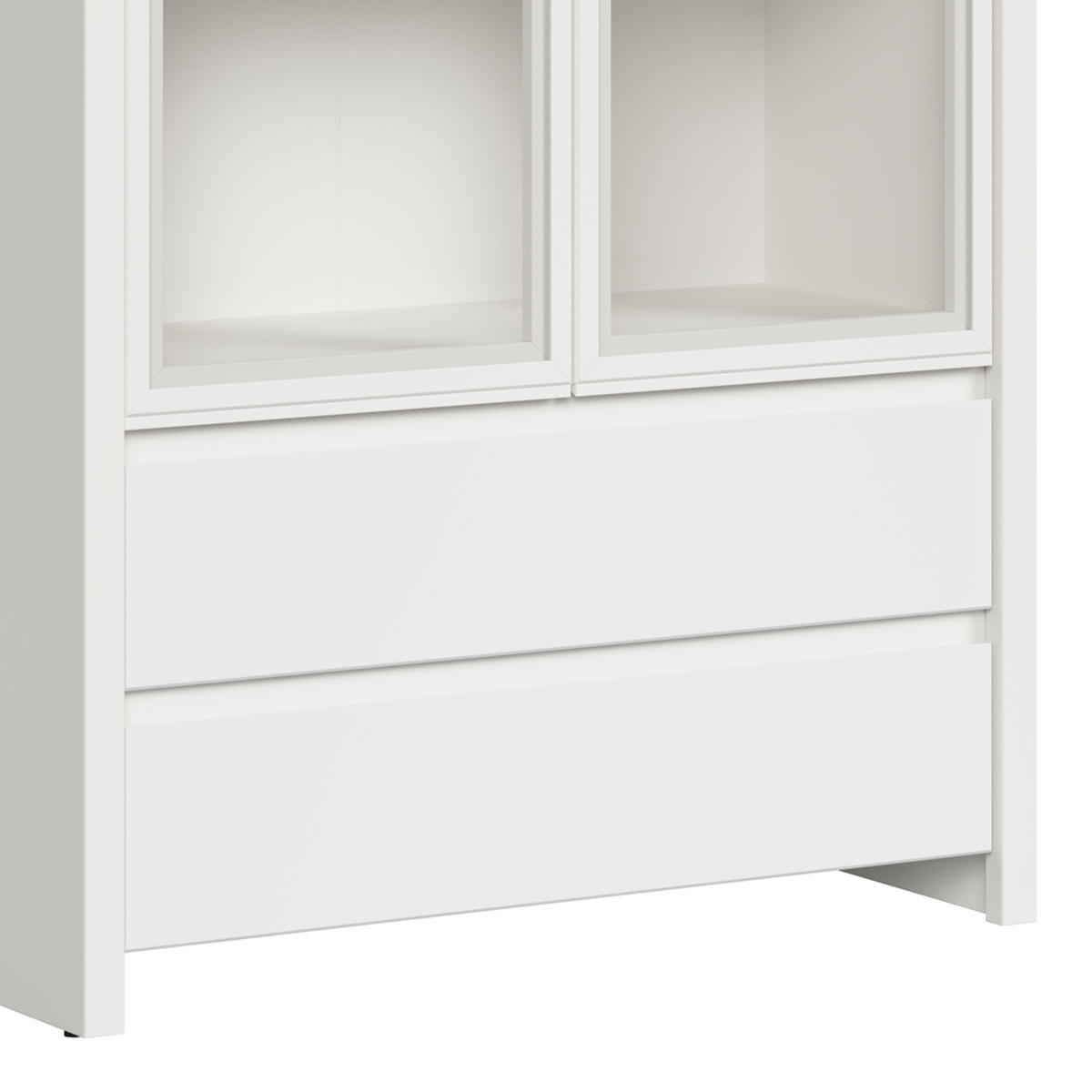 VITRÍNA Soren Matná bílá - bílá, kompozitní dřevo (90/200.5/40.5cm) - Petits-meubles