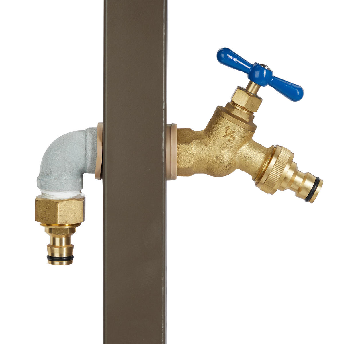 WASSERZAPFSTELLE - Braun, Metall (25/107.5/18cm) - Relaxdays