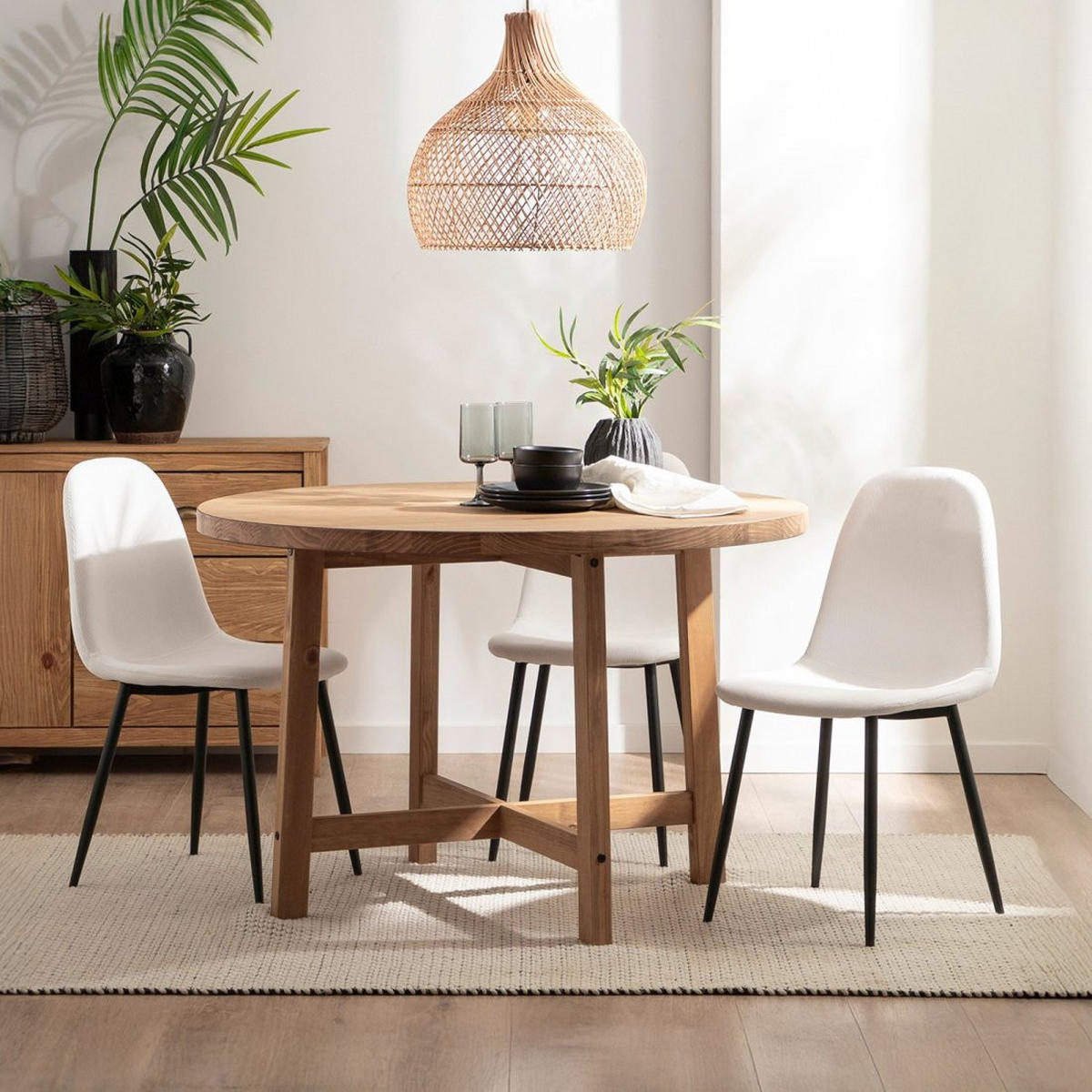 ESSTISCH Pienza Natürlich 120 cm x 78 cm - Naturfarben, Holz (120/120/78cm) - Klast Home