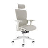 BÜROSTUHL MasterSeat Creme-Weiß - Beige/Silberfarben, Kunststoff/Textil (70/135/70cm) - Clouvou