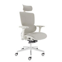 BÜROSTUHL MasterSeat Creme-Weiß - Beige/Silberfarben, Kunststoff/Textil (70/135/70cm) - Clouvou