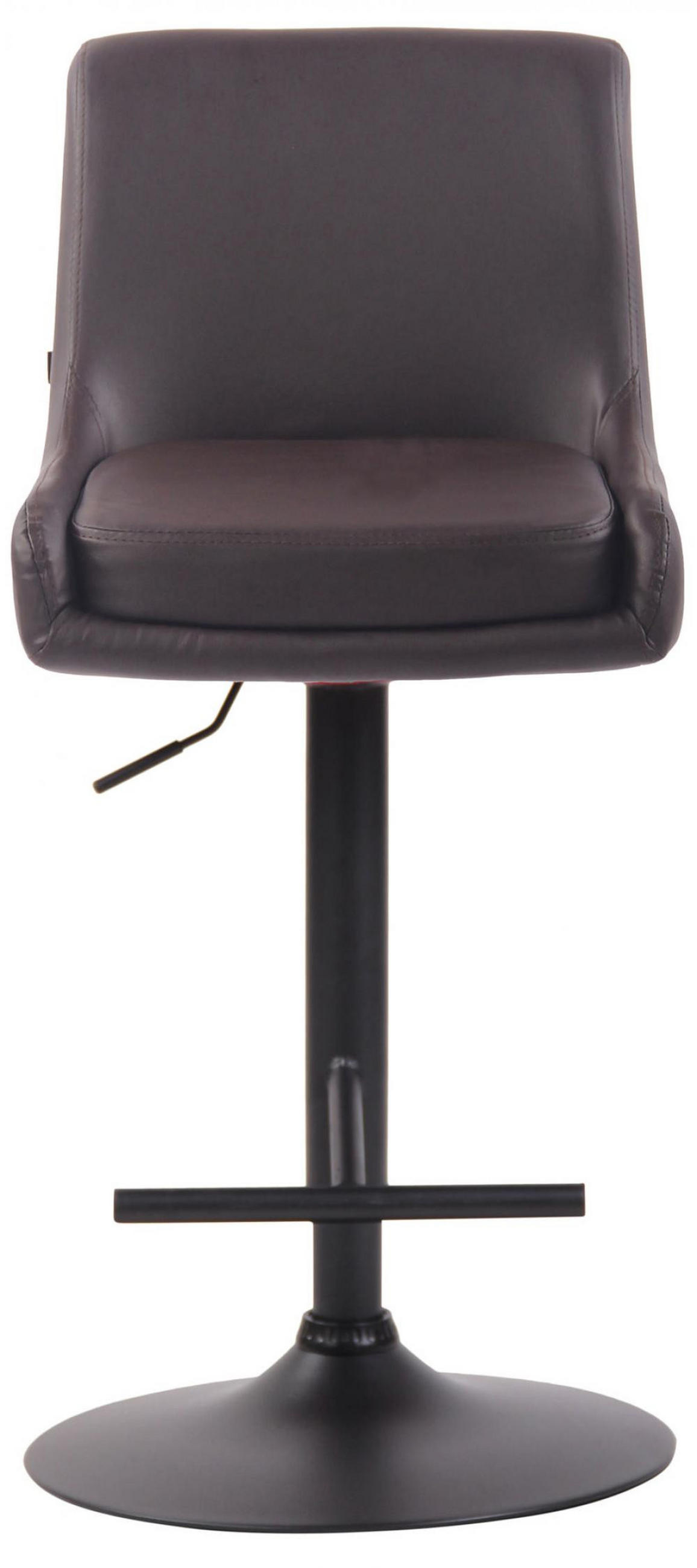 BARHOCKER 2er Set Lederlook braun - Schwarz/Braun, Textil/Metall (43/90/50cm) - CLP