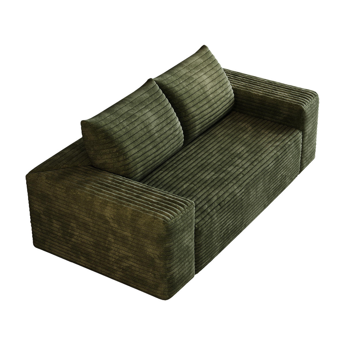 2-SITZER-SOFA DE-34704 Boneless-Modul Grün - Grün, Textil (90/83/180cm) - ComfortXL