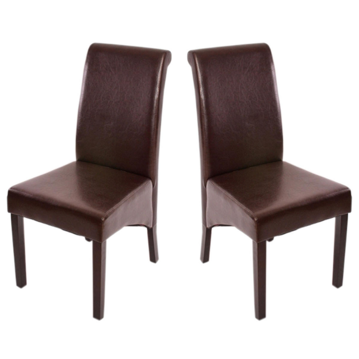 ESSZIMMERSTUHL Braun, Dunkelbraun 2er-Set - Dunkelbraun/Braun, Leder (46/99/50cm) - MCW