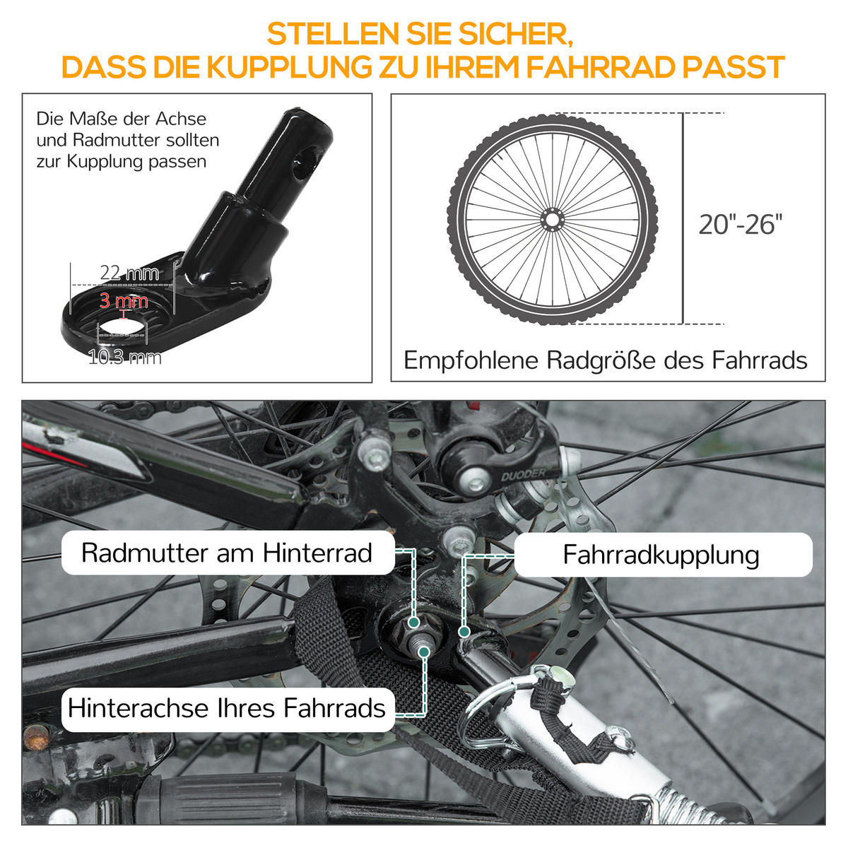 FAHRRADANHÄNGER, Stahl, Schwarz, 139L x 71,5B x 49H cm - Schwarz, Metall (715/49/139cm) - HOMCOM
