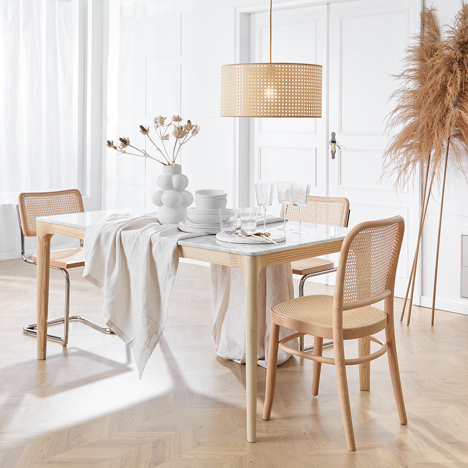 GESCHIRR-SET (12-teilig) Native - Weiß, Keramik (27/2/27cm) - Butlers