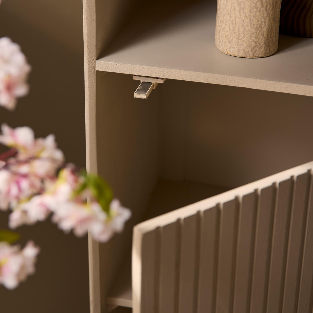 BÜCHERREGAL Madison Beige 45/55/200 cm - Beige, Holz (55/200/45cm) - Starfurn