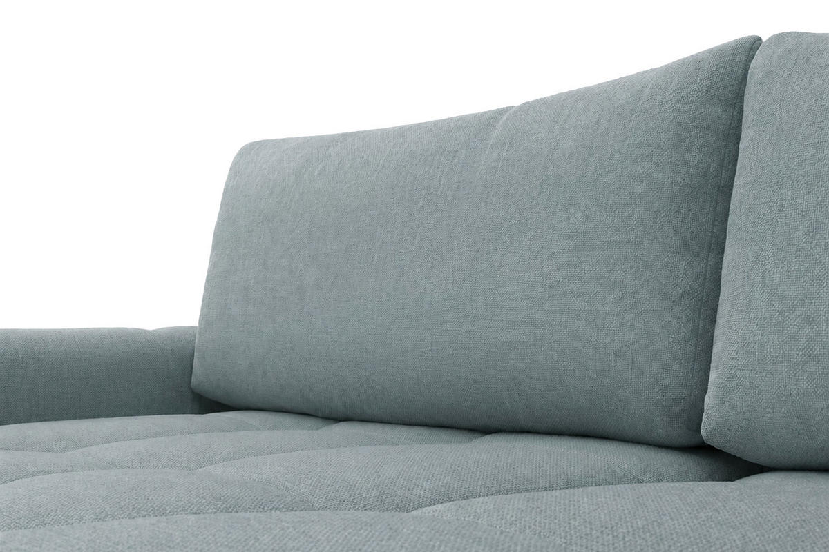 ECKSOFA L-Form Mit Schlaffunktion, Veloursstoff Bluvel, Blaugrau, Links, BELVEDER L - Blaugrau, Holz (250/168cm) - Kaiser Möbel