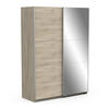 SCHRANK, 2 Schiebetüren mit Spiegel - GHOST - Eiche - 148 x 59,8 x 203 cm - Beige, Holz (59.9/203/148cm) - Demeyere