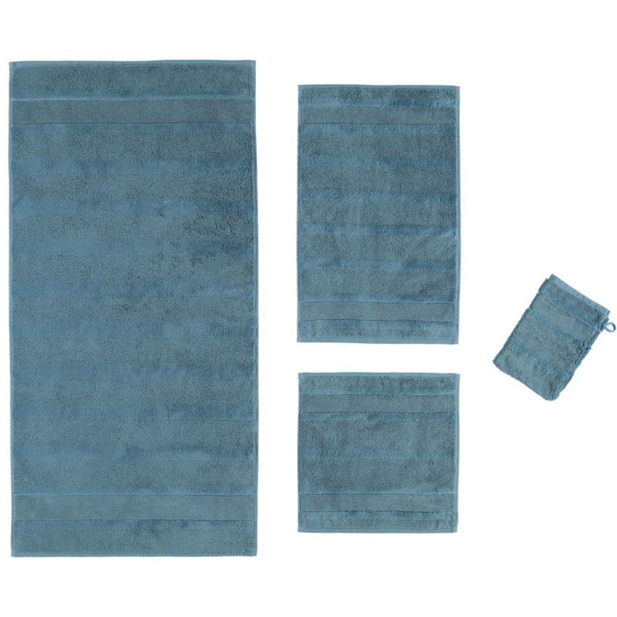 HANDTÜCHER NOBLESSE2 UNI 1002 SEEGRÜN - 455 - Grün, Textil (30/30cm) - Cawoe