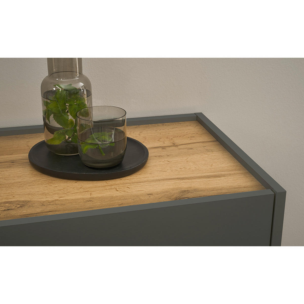 KOMMODE Crisp-61 - Anthrazit, Holzwerkstoff (80/70/40cm) - Lomado