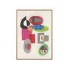 POSTER mit Rahmen Wild Apple - Copy of Geometric Collage - Eichefarben/Multicolor, Holz/Papier (70/100cm) - Poster&Frame