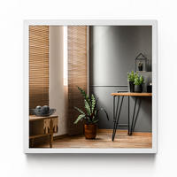 SPIEGEL 50 x 50 cm weißer Rahmen - Weiß, Glas (50/50/1cm) - TULUP