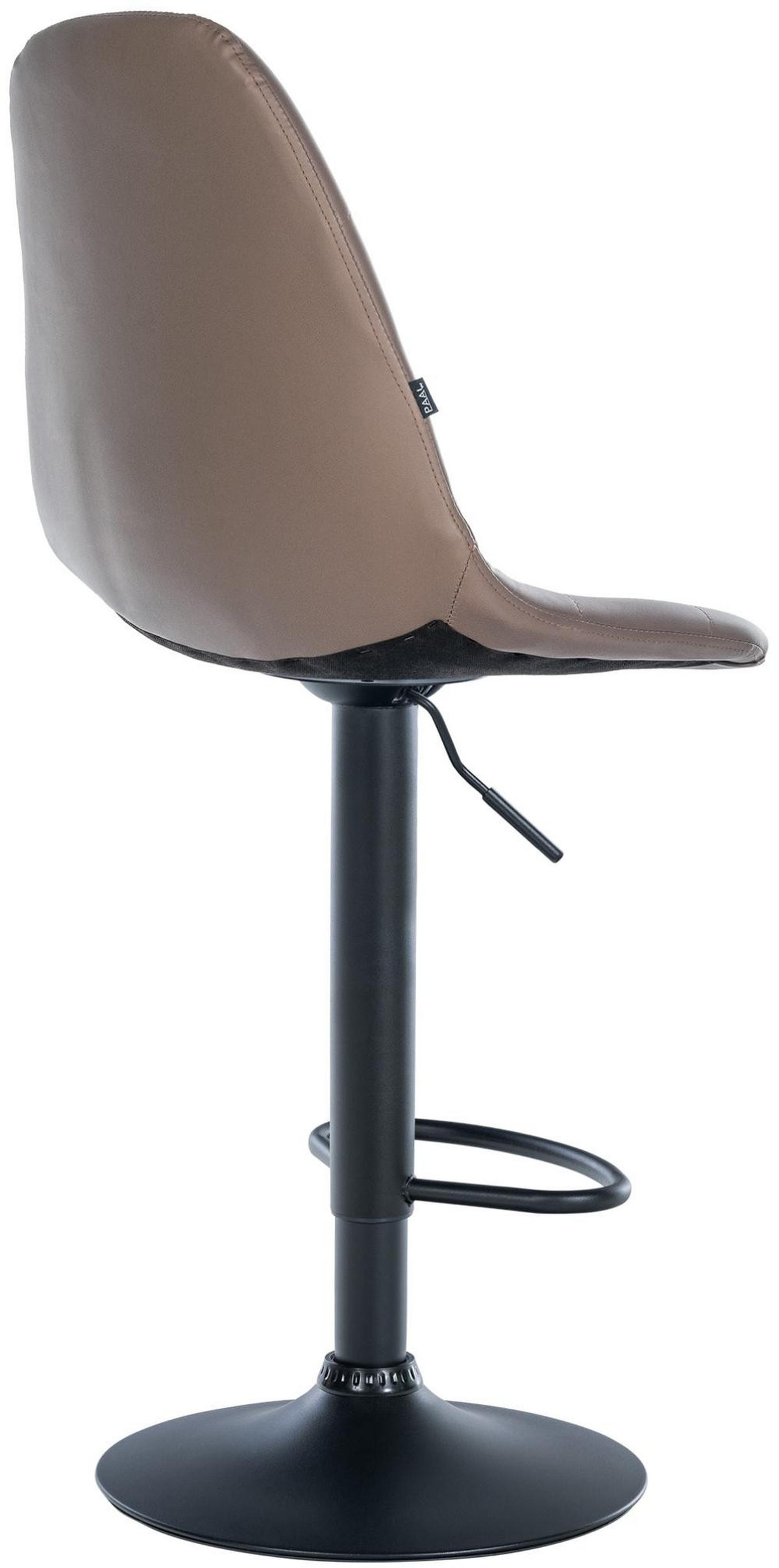 BARHOCKER Metall braun - Schwarz/Braun, Textil/Metall (47/58/56cm) - CLP