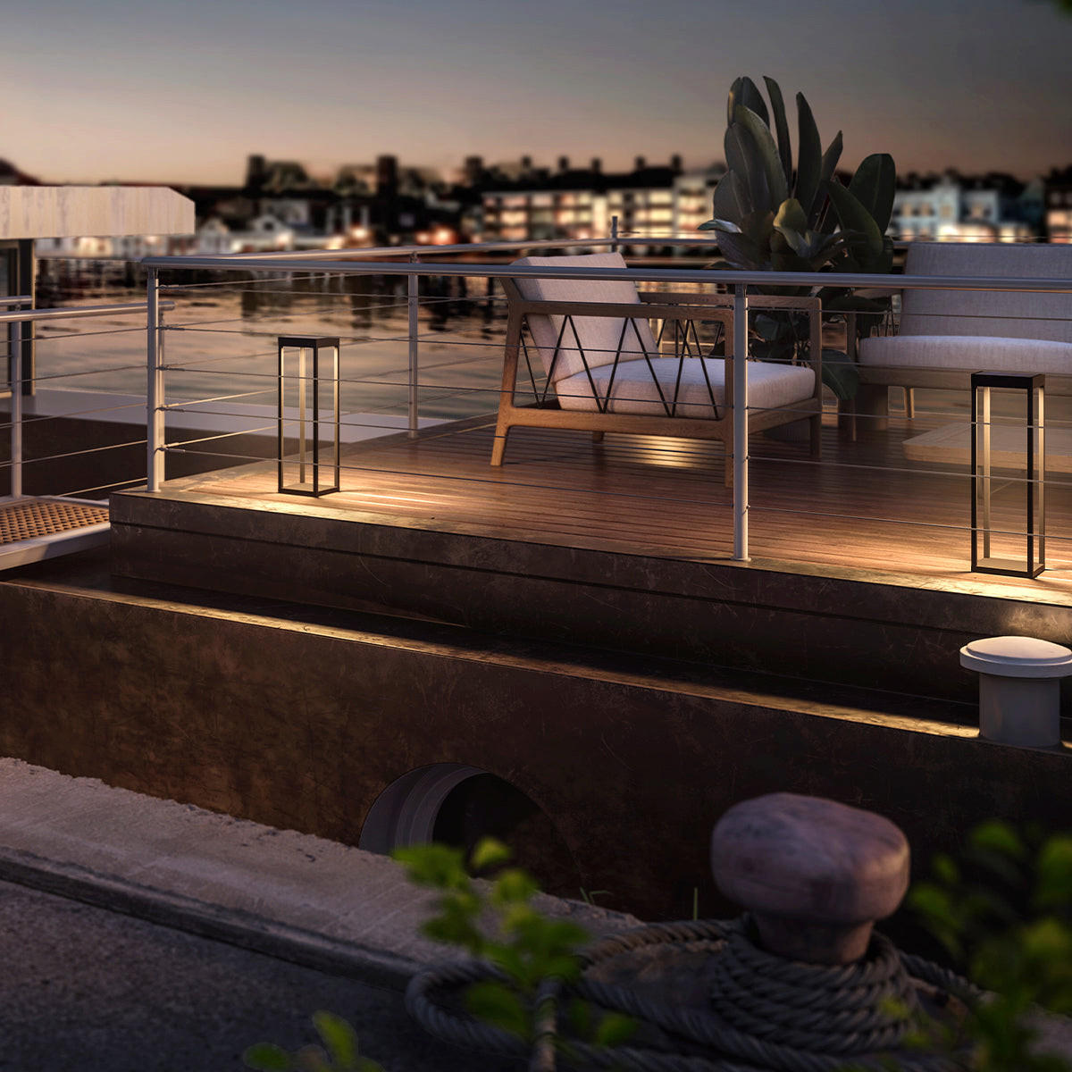 SOLARLEUCHTE RADIA schwarz - Schwarz, Kunststoff (14.5/14.5/50cm) - Lumisky