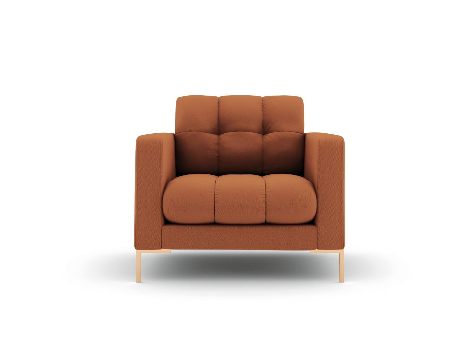 SESSEL Mamaia aus strukturiertem Stoff ziegelstein - Braun, Textil (92/75/87cm) - Micadoni