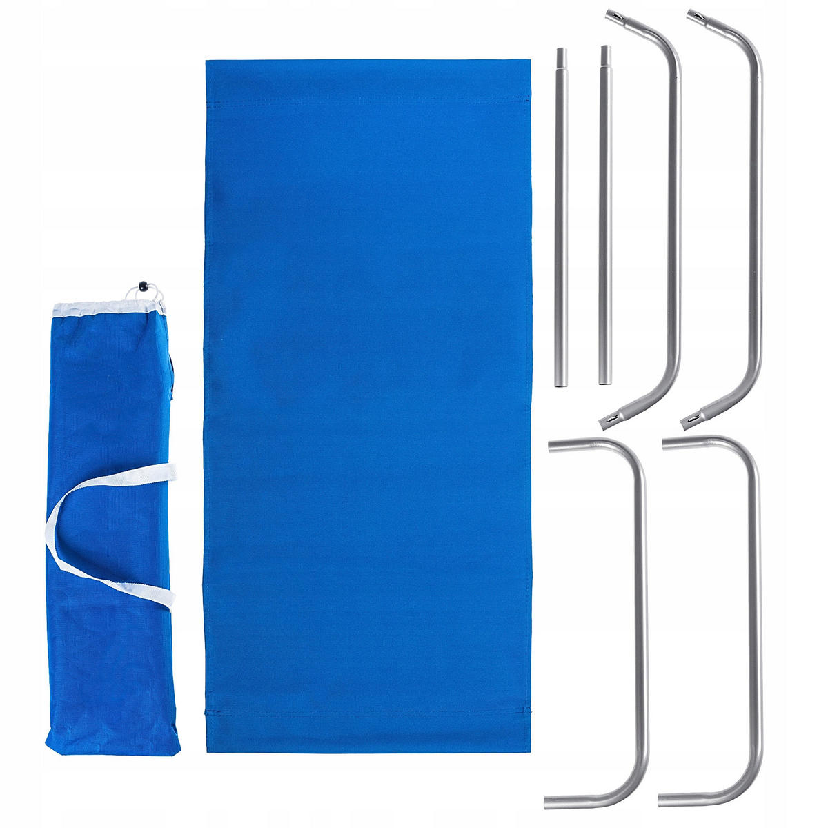 STRANDLIEGE mit Bezug, Blau - Blau, Metall (51/96cm) - KADAX