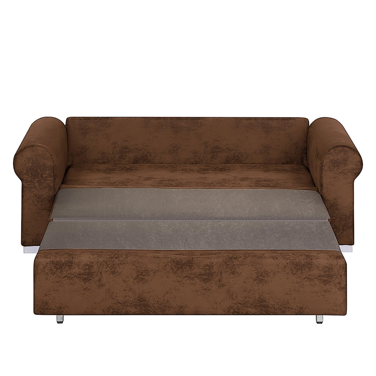 SCHLAFSOFA - Braun, Textil (204/90/90cm) - home24