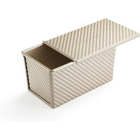 BROTBACKFORM mit Deckel 21.5 x 12.3 x 11.4 cm - Beige, Metall (21/11/12cm)