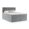 BOXBETT Palmera Blau Grau 160/200 cm - Blaugrau/Schwarz, Holz/Holzwerkstoff (160/200cm) - Maison de Reve