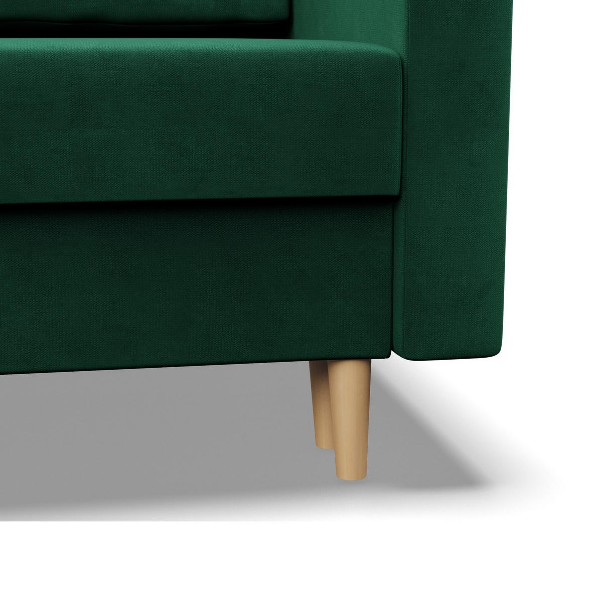 SOFA 3-SITZER MIT SCHLAFFUNKTION BLANK, Grün - Grün, Textil (212/88/92cm) - Mebligo