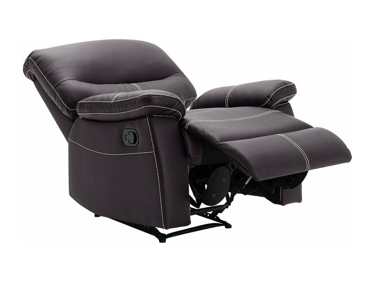 RELAXSESSEL - 1 -Sitzer - Kunstleder - braun - CANBY - Braun, Leder (79/95/90cm) - Vente-Unique