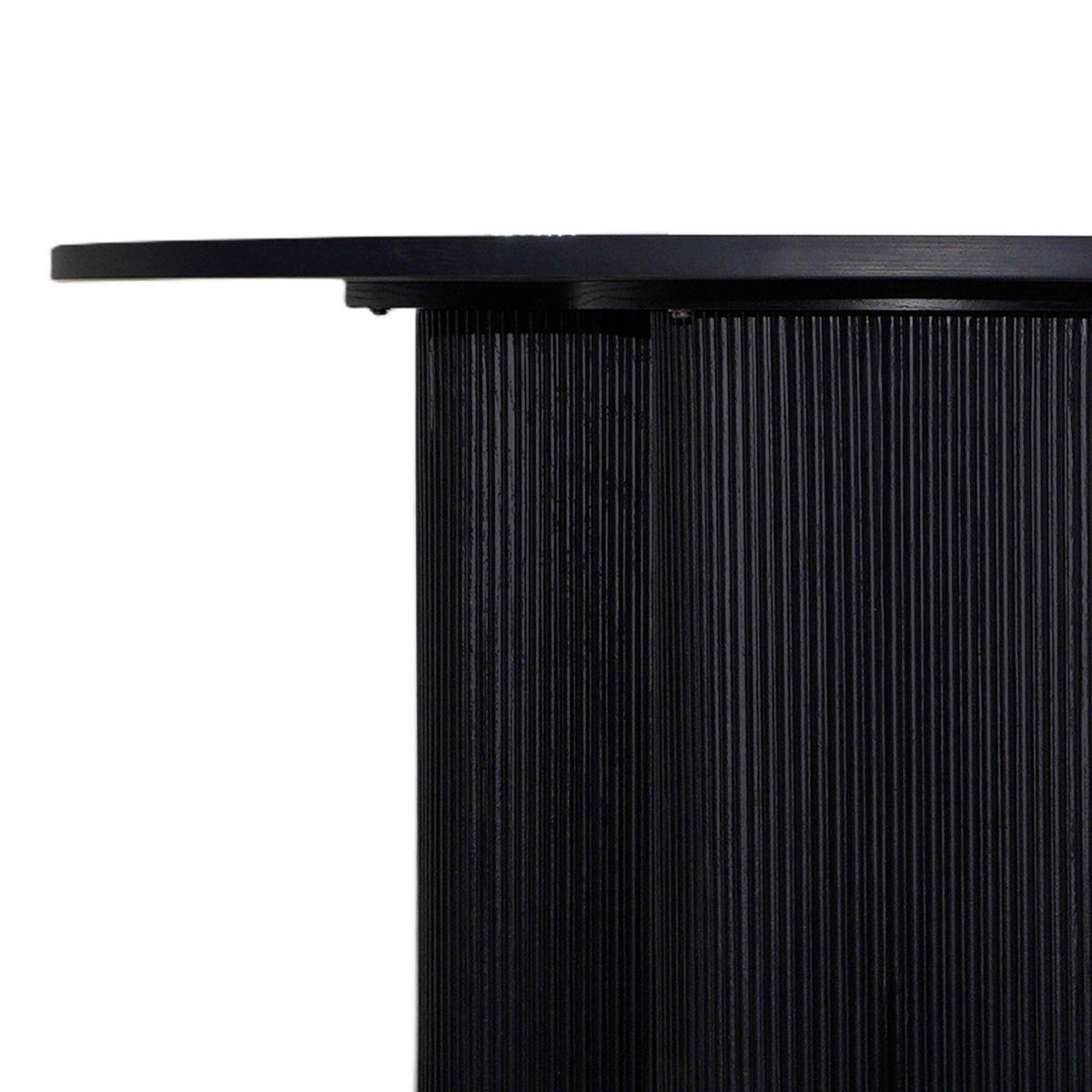 ESSTISCH, schwarzes Holzeffekt - Schwarz, Holz (120/120/75cm) - Oviala