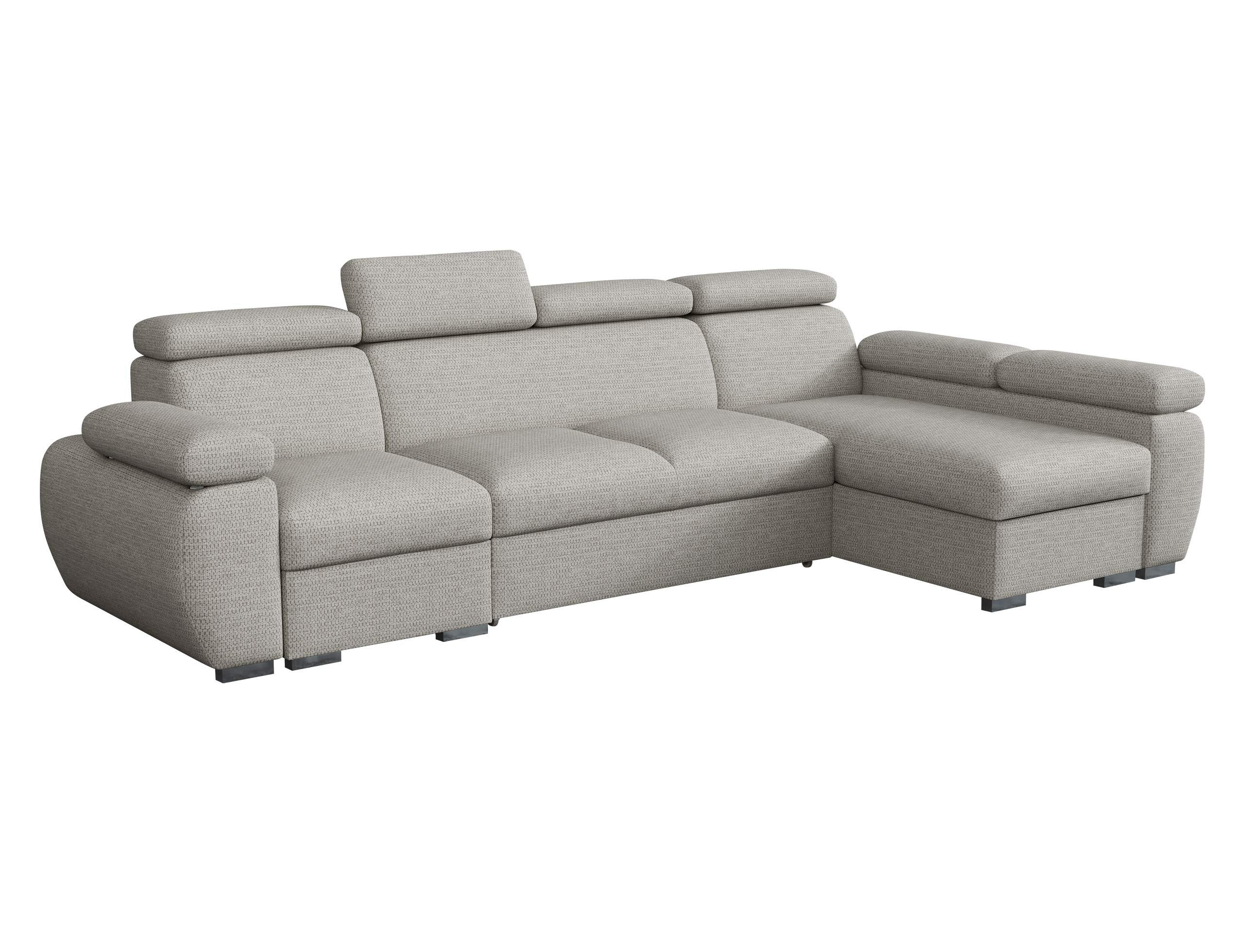ECKSOFA Boston LCP, Seite: Rechts 1P(65)+2R+LCP - Silberfarben, Holz/Textil (320/170cm) - MIRJAN24
