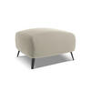 POUF Samt Stoff Creme - Perlmutt/Creme, Textil/Metall (65/44/65cm) - LaMiaSofa
